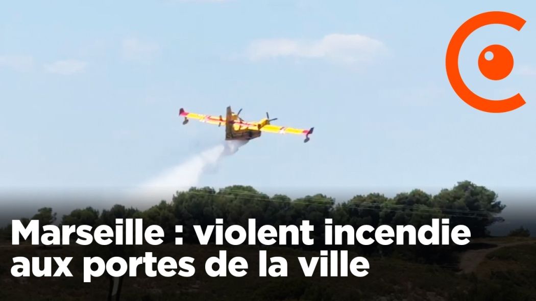 Violent incendie aux portes de Marseille