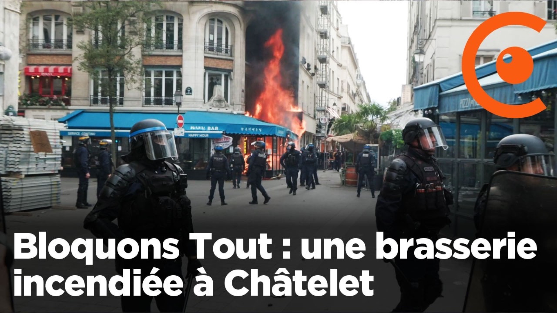 Bloquons Tout : restaurant en feu et  tensions à Châtelet 