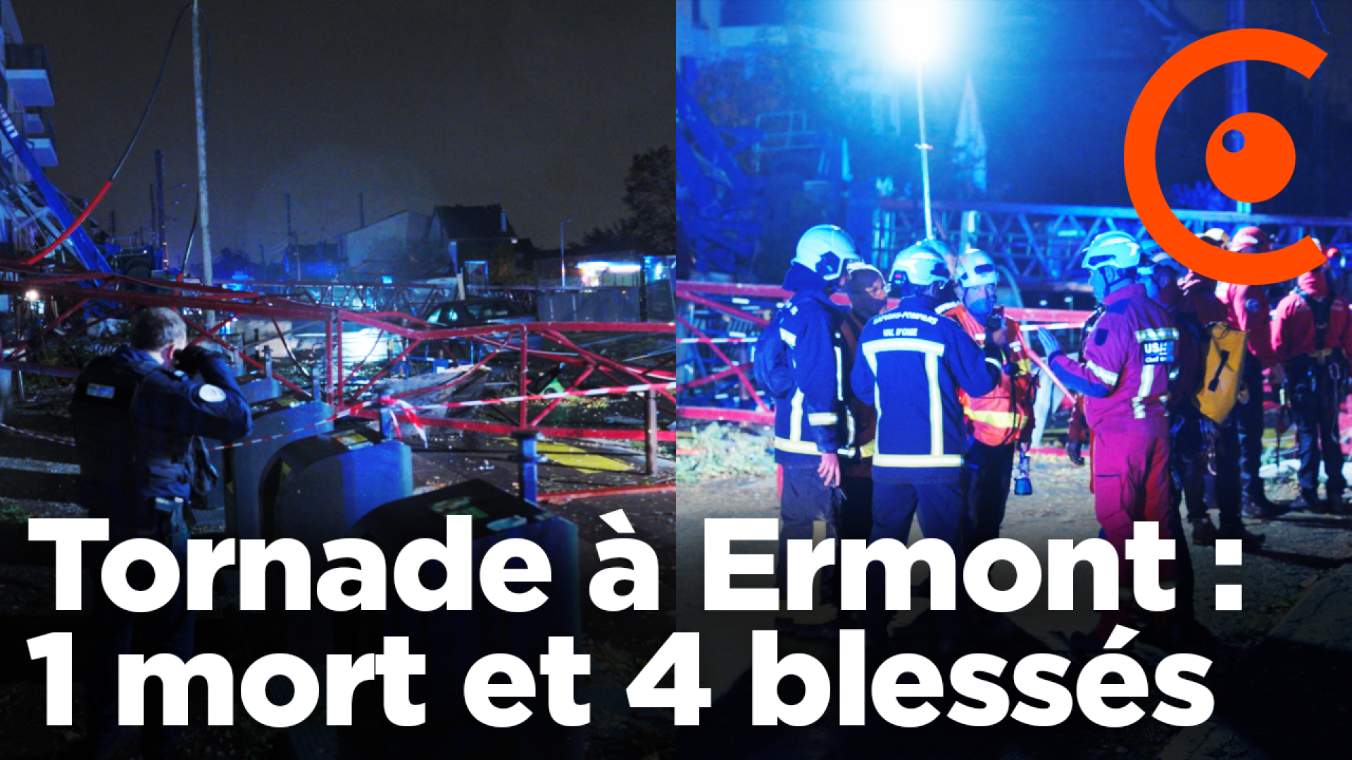 Une tornade et effondrement d'une grue : un mort et d'importants dégâts à Ermont