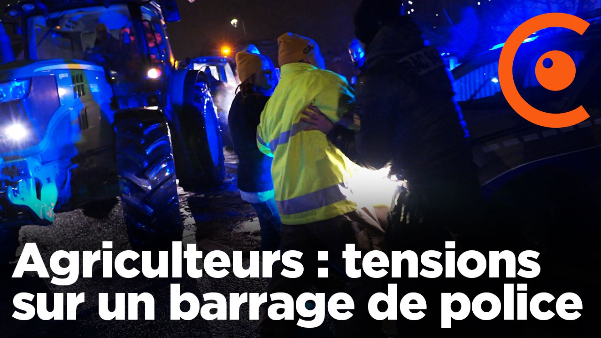 Farmers: tensions at a police barricade