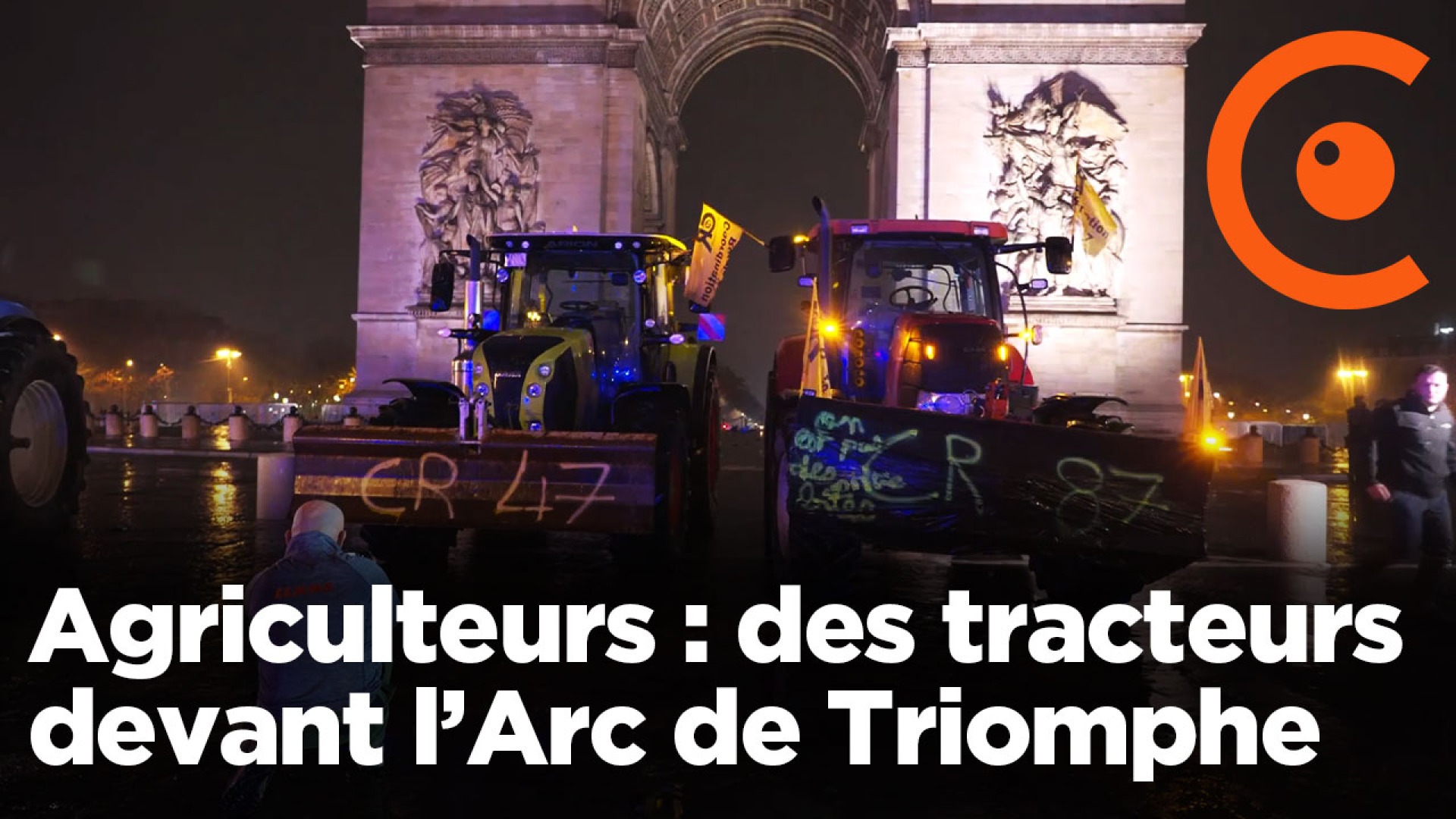 Farmers on the Champs-Élysées