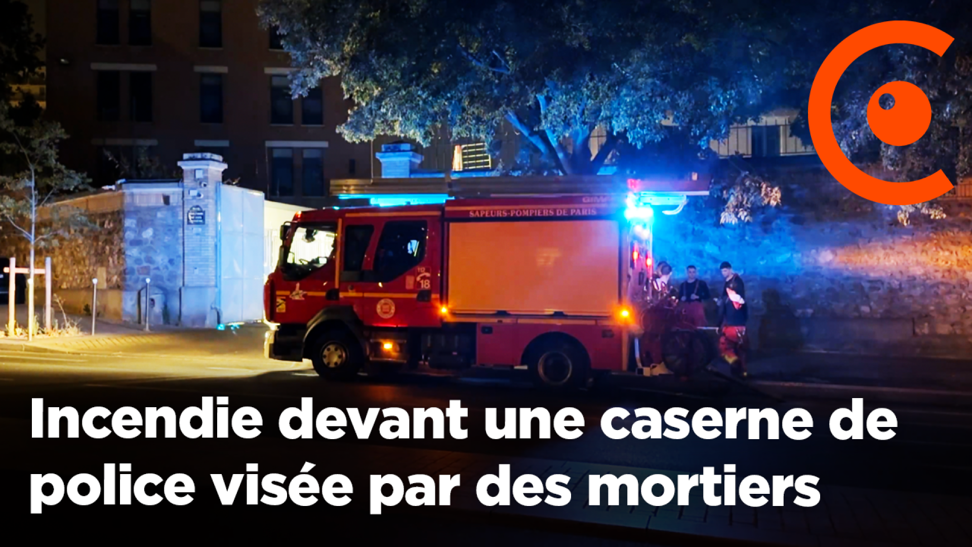 Incendie après une caserne de police soit visée par des tirs de mortiers