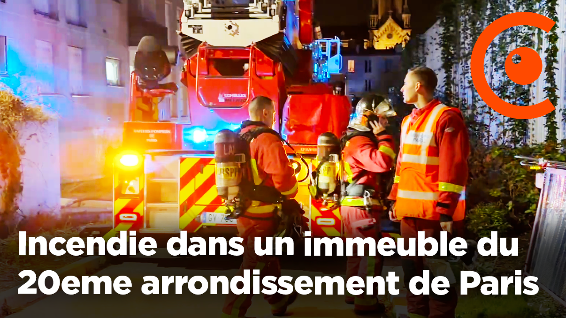 Incendie dans un immeuble du 20eme arrondissement de Paris