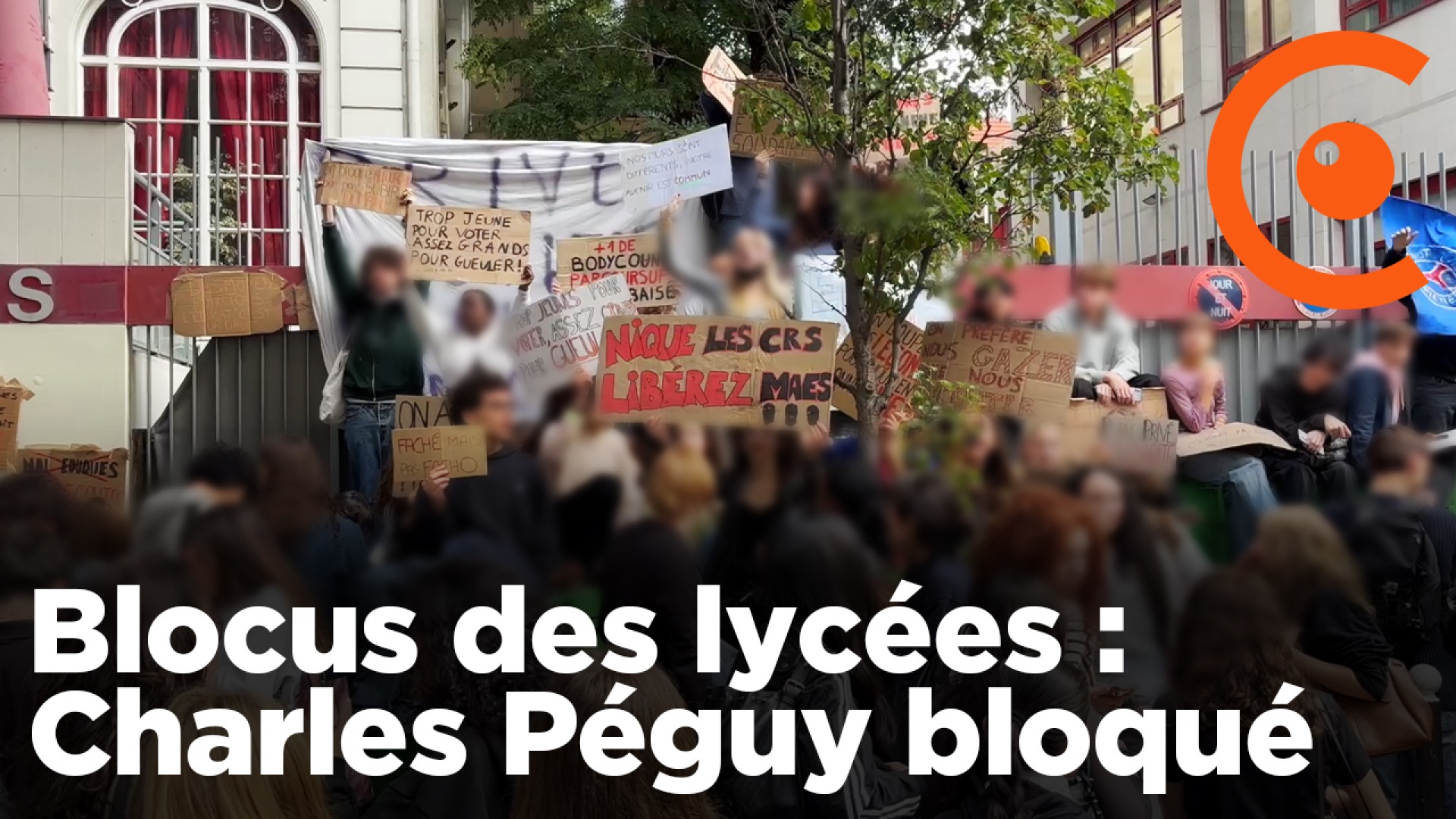 High school blockade: mobilization at Charles Peguy High School