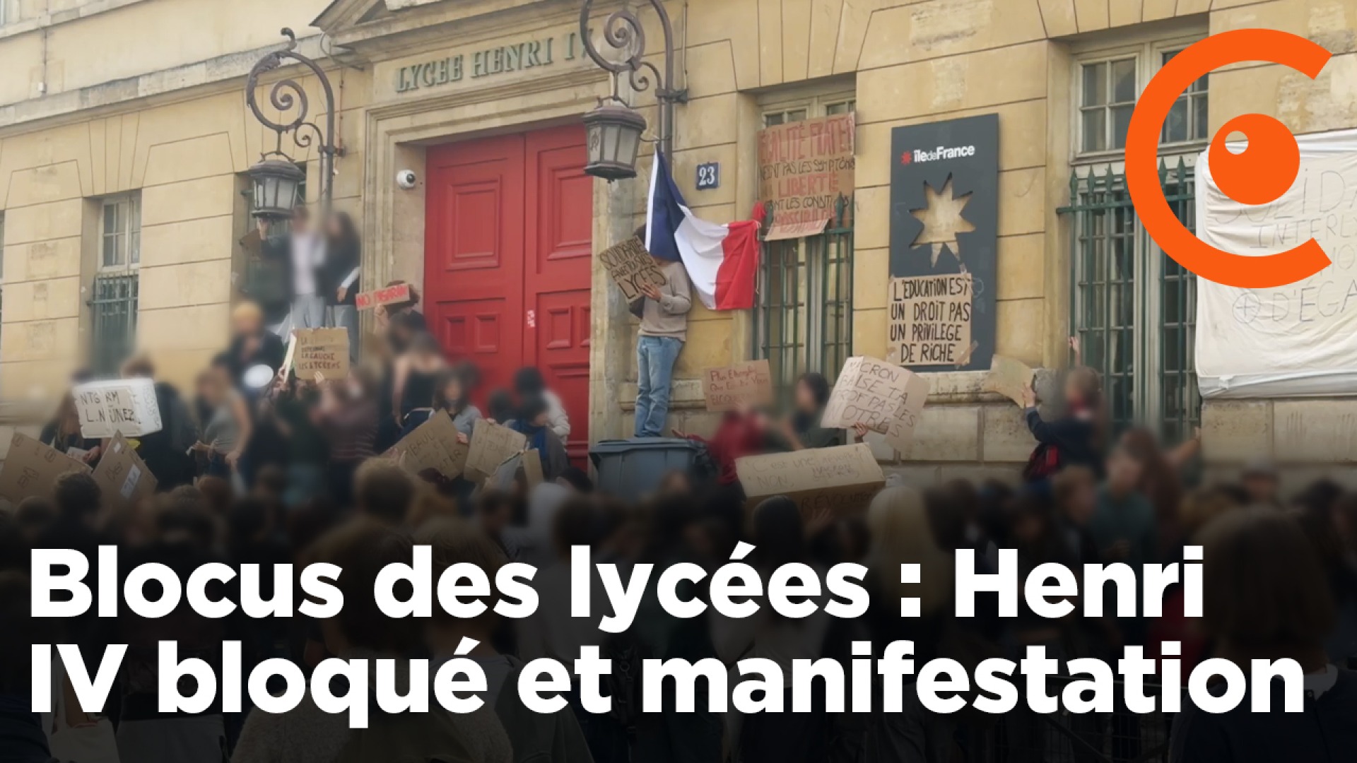 Blocus des lycées : Henri IV bloqué et départ en cortège vers la manifestation