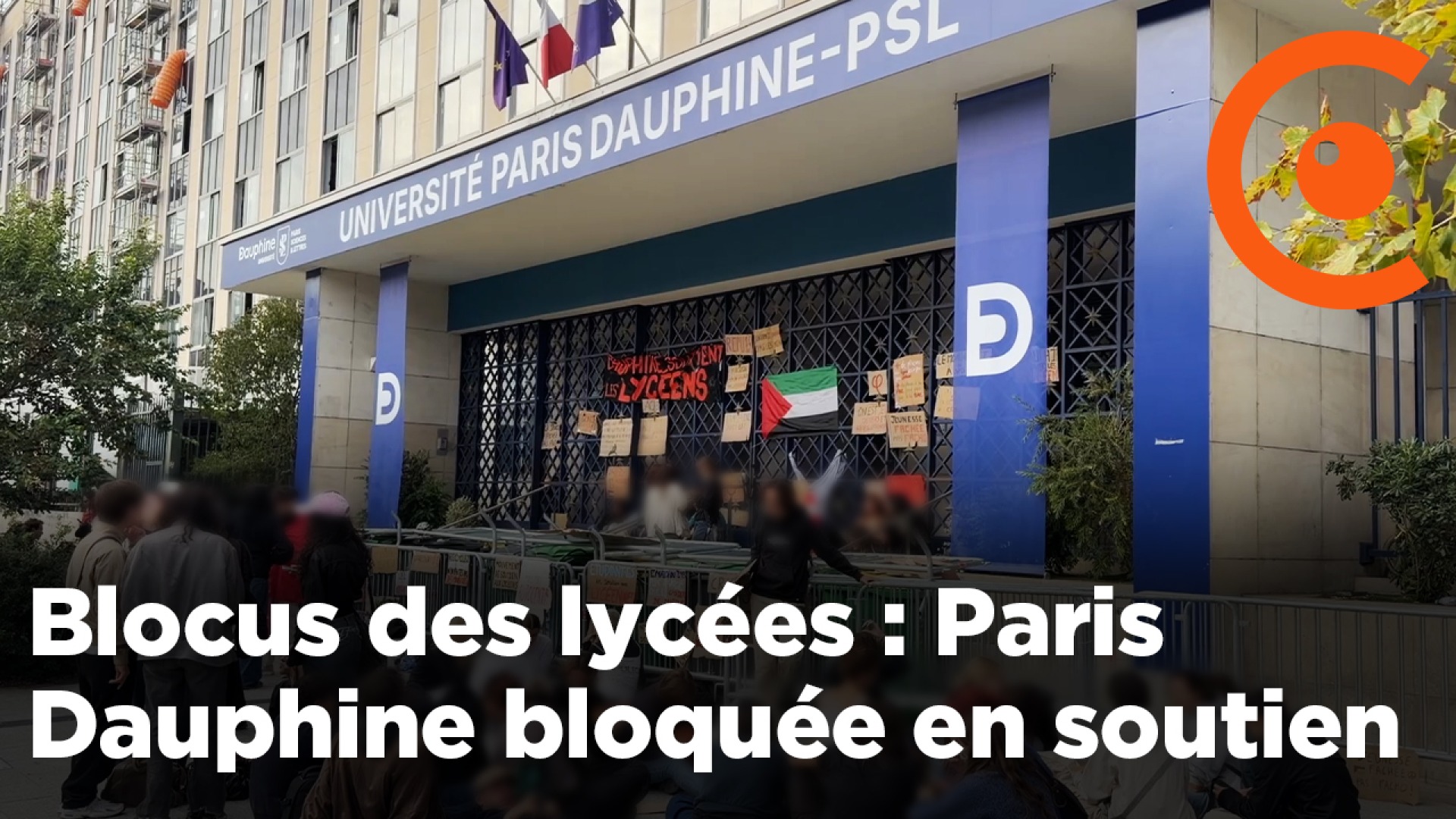 Blocus des lycées : L'université Paris Dauphine bloquée en soutien au mouvement lycéen