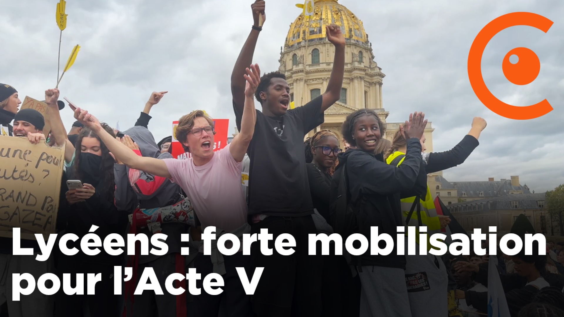Blocus des lycées : forte mobilisation pour la manifestation de l'Acte V