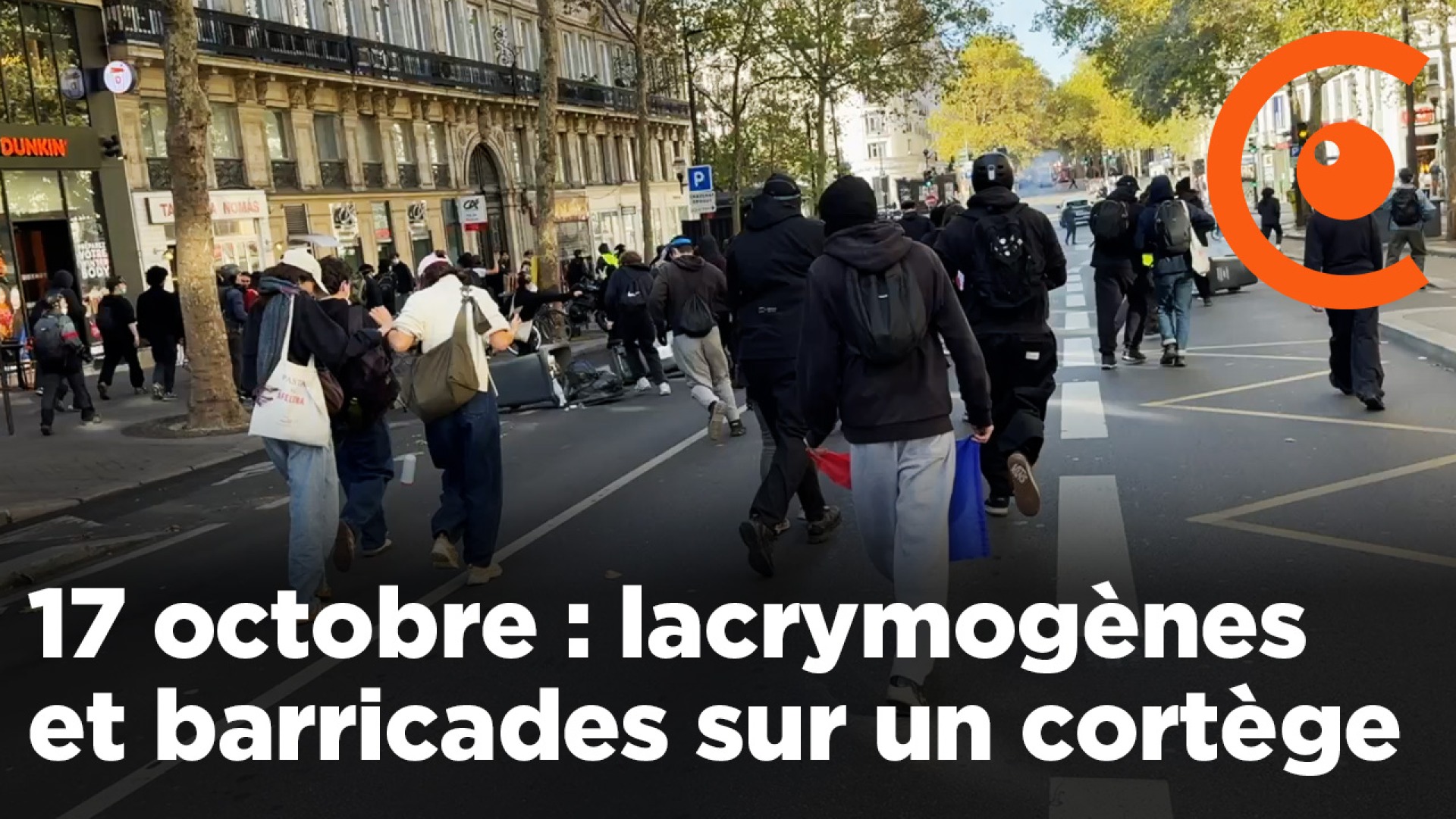 17oct : Lacrymo et barricades sur une manif sauvage 
