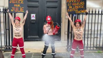 Action Femen contre des pompiers accusés de viol 