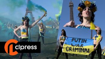 Femen action in solidarity with Ukraine