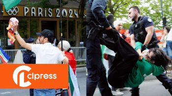 Manifestation pour l'exclusion d'Israël des JO Paris 2024