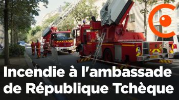 Fire at the Embassy of the Czech Republic in Paris