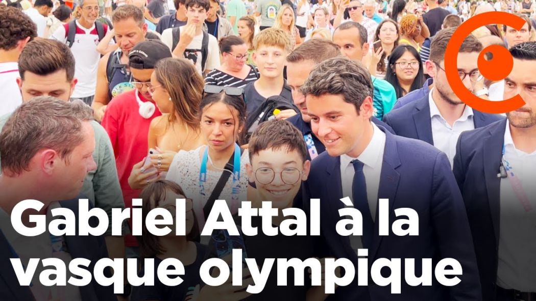 JO Paris 2024: Gabriel Attal at the Olympic flame