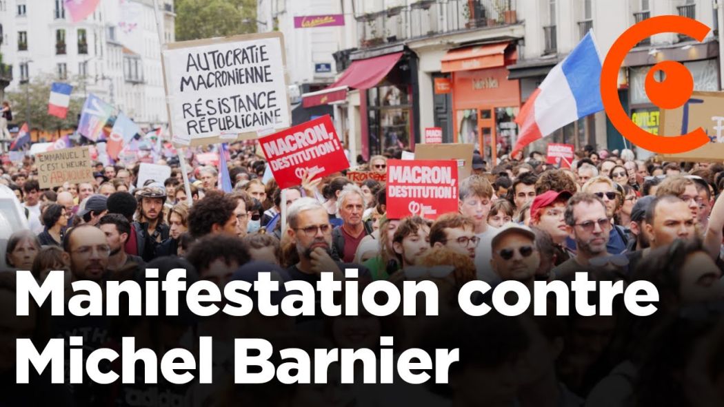 Demonstration against Michel Barnier