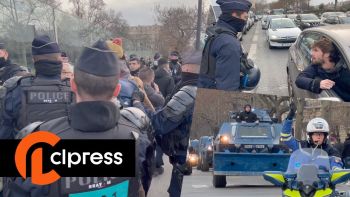 Convoi de la liberté : rassemblement non déclaré devant la Tour Eiffel 