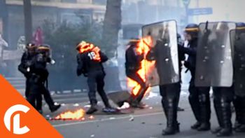 May 1st incidents: a policeman burned