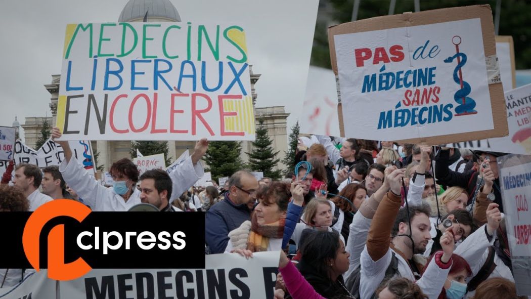 General practitioners' demonstration for a €50 consultation.