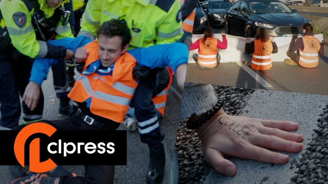 Blocage de l'A6 par les militants de "Dernière Rénovation" 