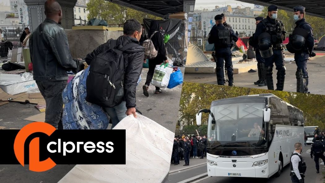 Évacuation d'un camp de réfugiés à Barbès