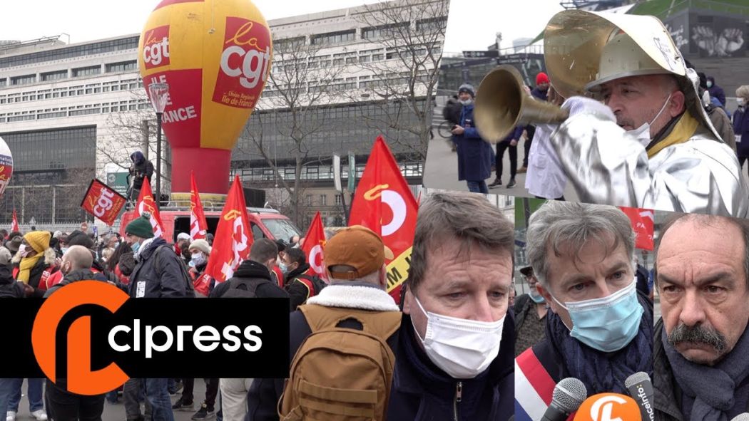 The employees of the SAM foundry are demonstrating in front of Bercy.