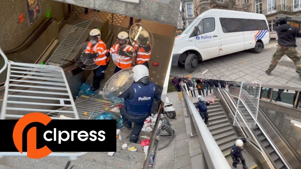 Brussels: isolated police officers forced to flee