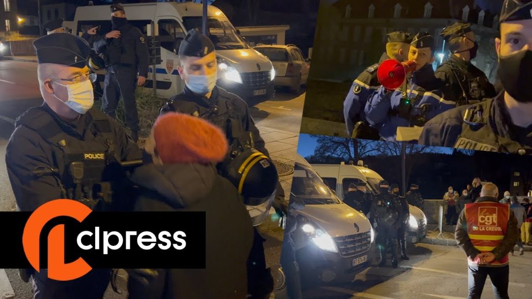 The LSI GM&S protest was pushed back by the riot police before the arrival of Emmanuel Macron.