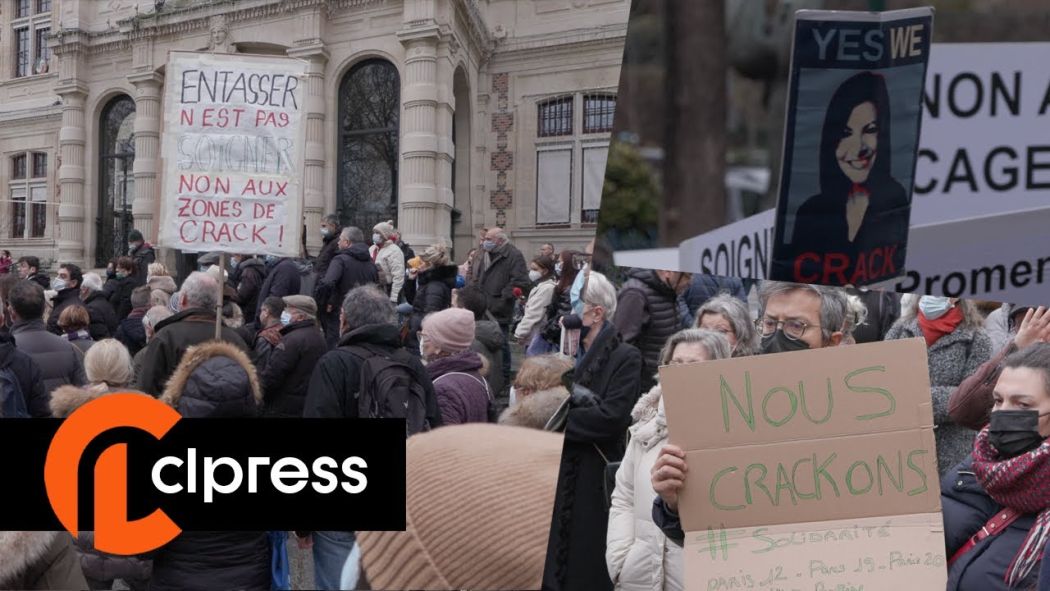 Manifestation contre le crack à Paris devant la mairie du 12ème arrondissement