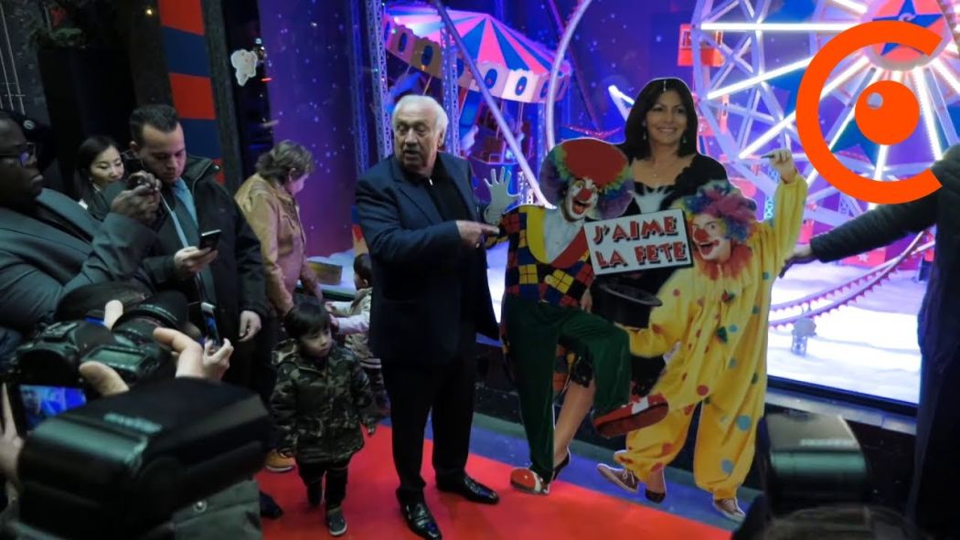 Marcel Campion caricature Anne Hidalgo devant les galeries Lafayette 
