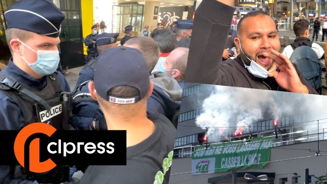 Action of railway workers during Macron's trip