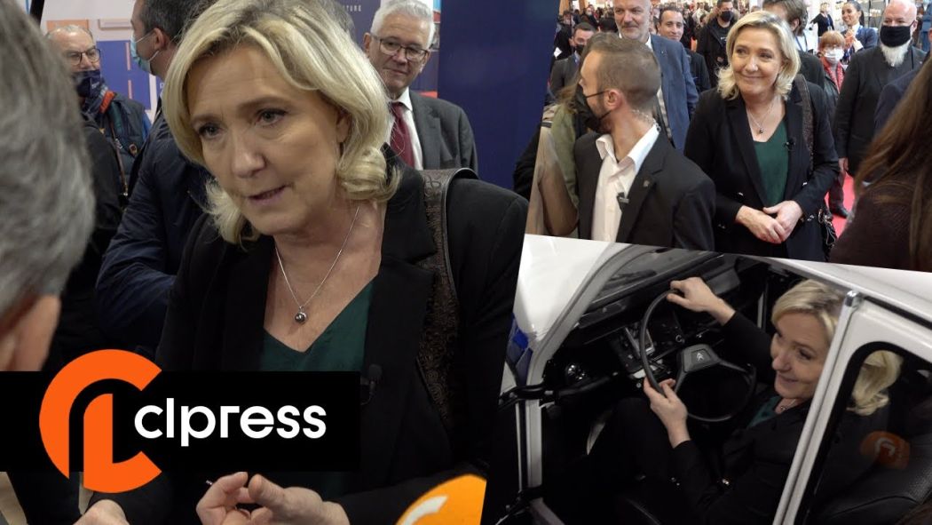 Marine Le Pen at the Made in France trade show