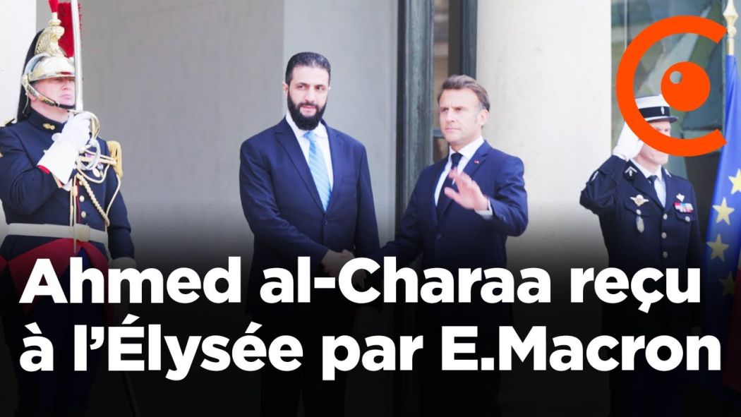 Syrian President Ahmed al-Charaa received by Emmanuel Macron at the Elysée Palace