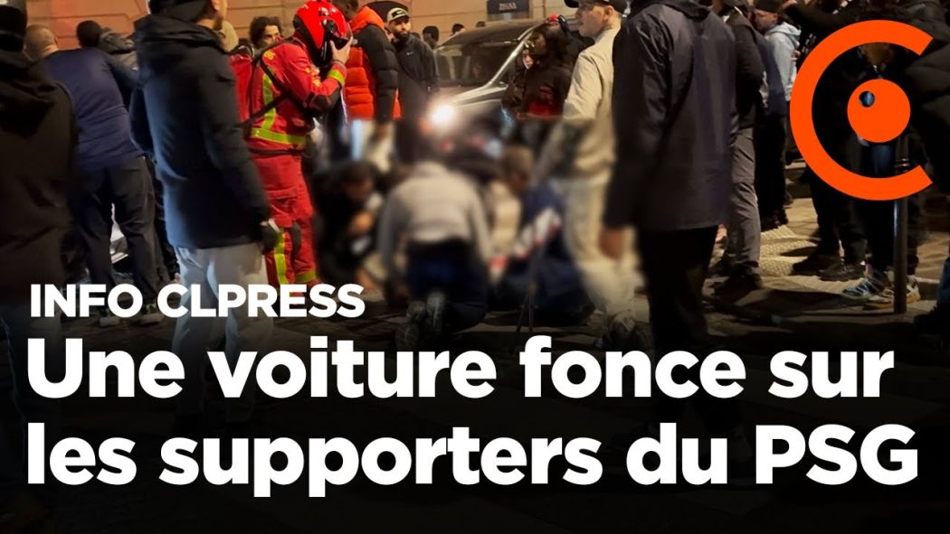 INFO CLPRESS. A car speeds towards PSG supporters: 3 injured and the car set on fire