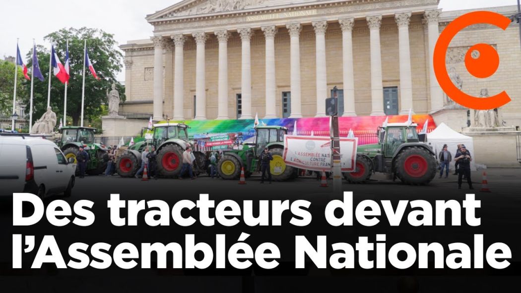 Agriculteurs en colère : des tracteurs devant l’Assemblée Nationale