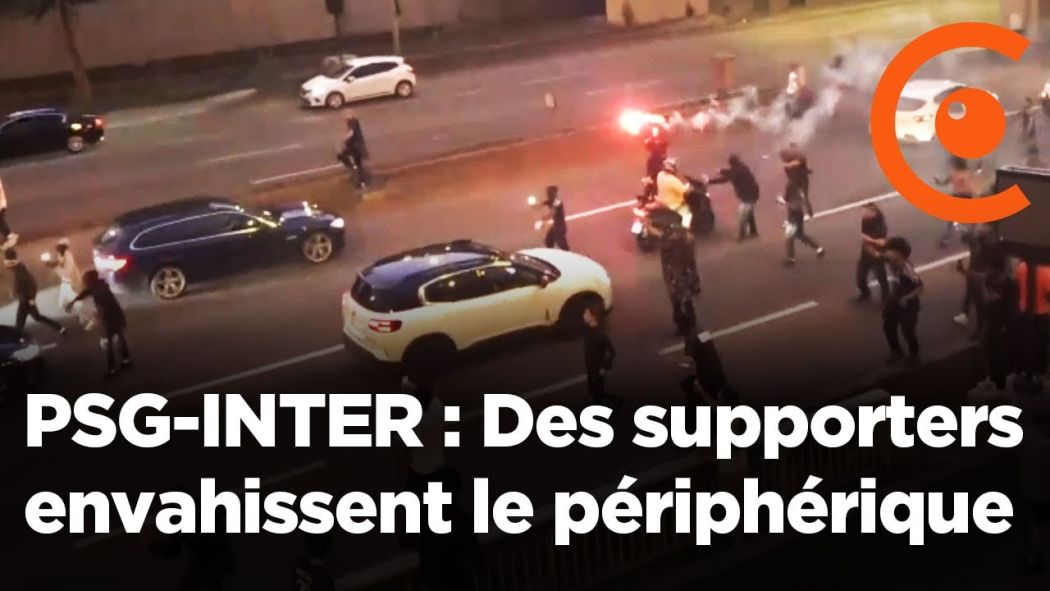 PSG fans invade the ring road under the Parc des Princes, removed by BRAV-M.