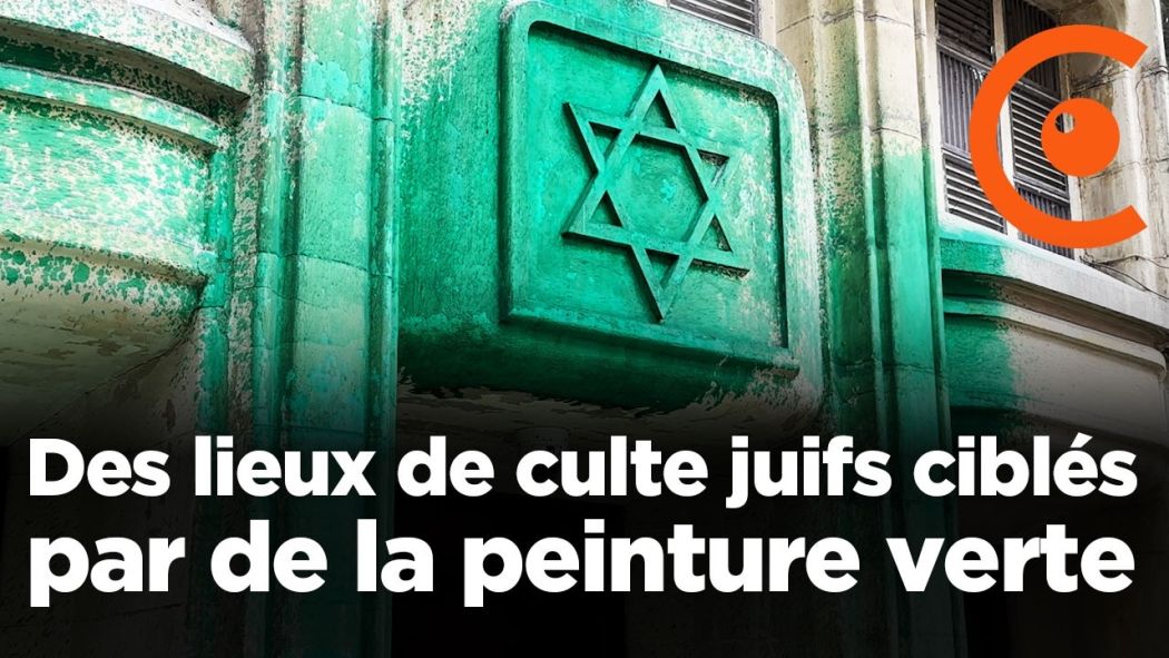 The Shoah Memorial and three synagogues targeted by green paint attacks in Paris