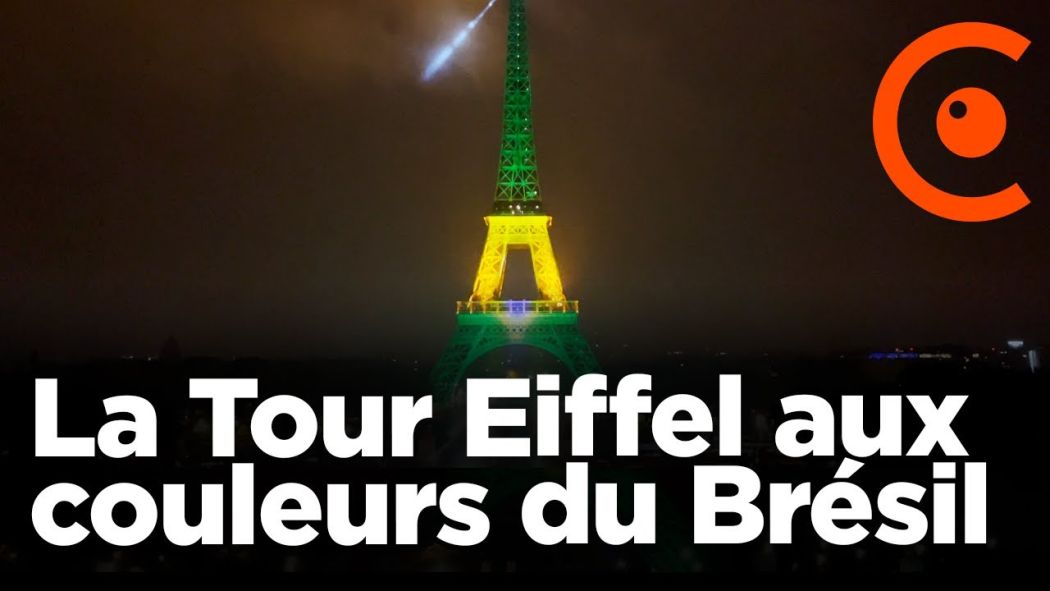 La Tour Eiffel aux couleurs du Brésil