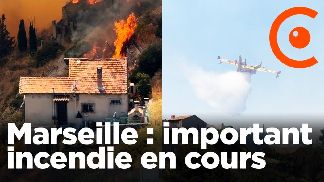Marseille : important incendie en cours proche de la ville