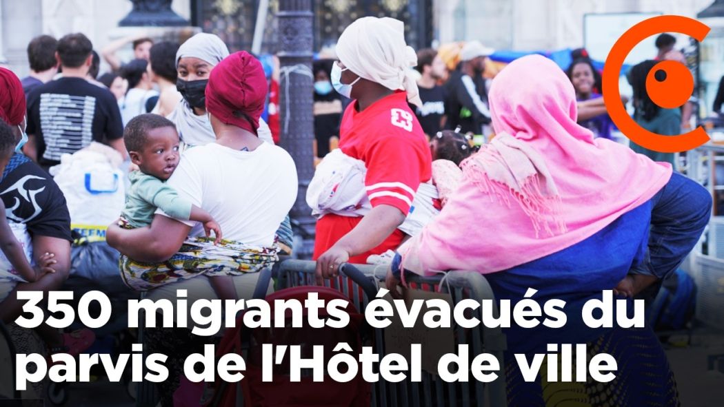 350 migrants evacuated from the forecourt of Paris City Hall