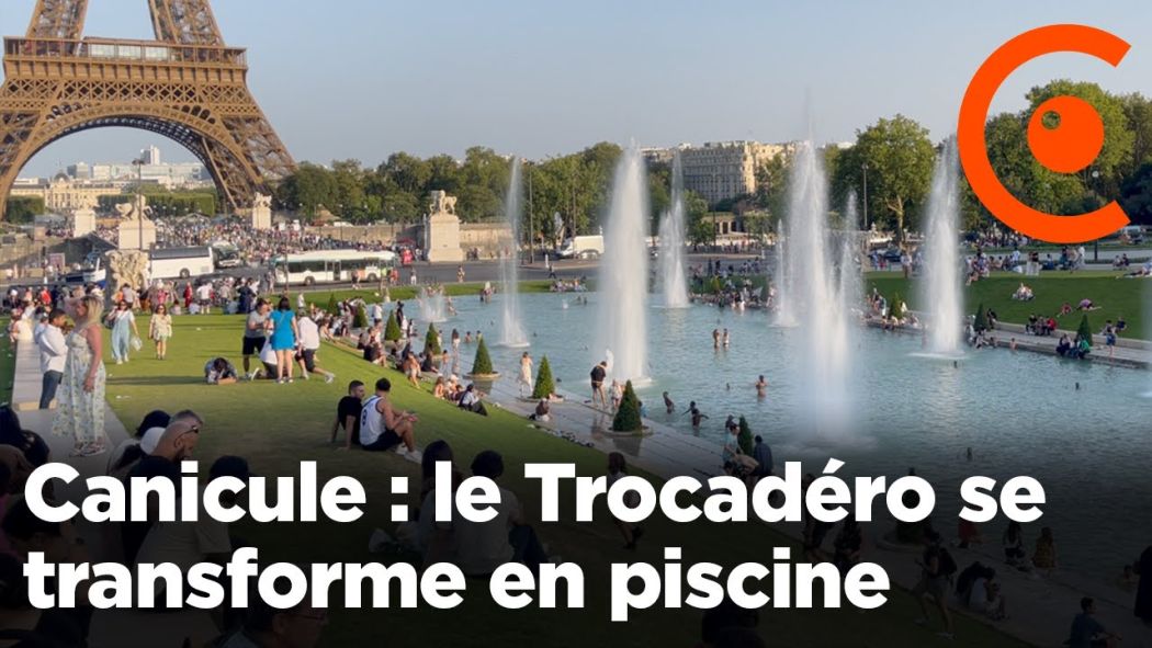 Heatwave: the Trocadéro turns into a giant swimming pool