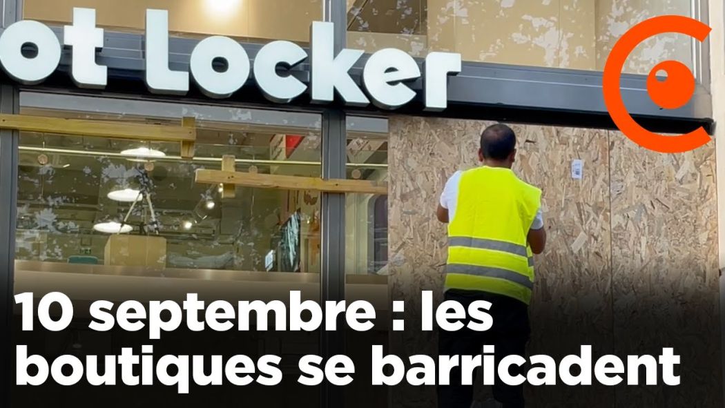 10 septembre : les boutiques se barricadent sur les Champs-Élysées