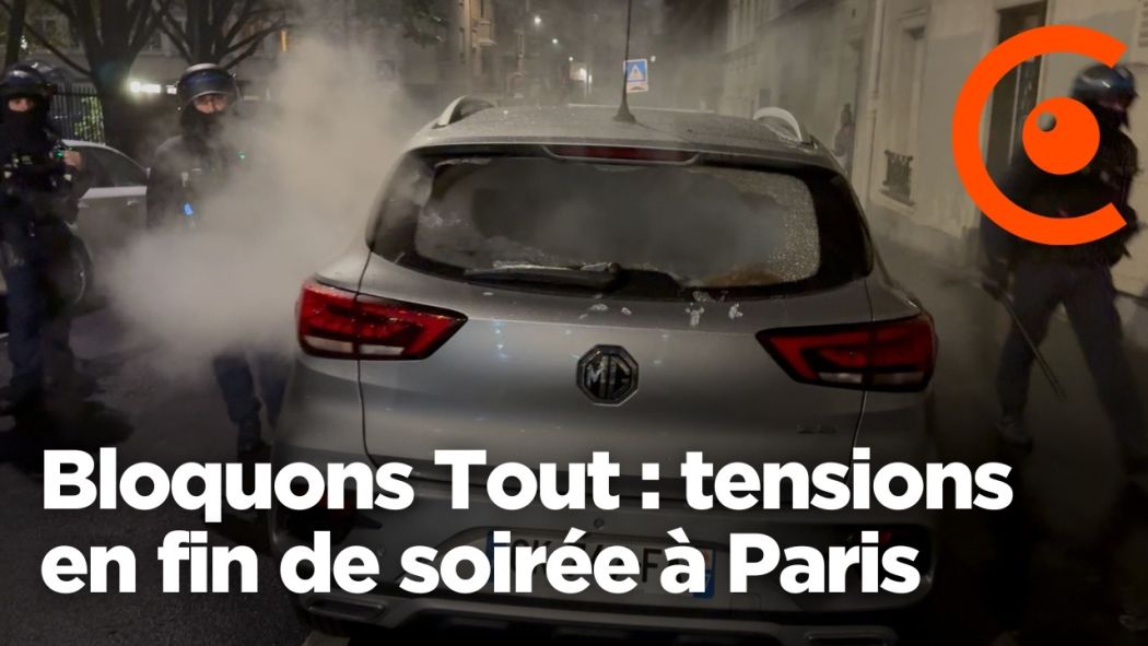 Bloquons Tout : la police tire une lacrymogène dans une voiture qui prend feu