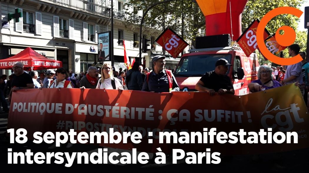 18 septembre : la manifestation intersyndicale à Paris réunit plus de 50000 personnes