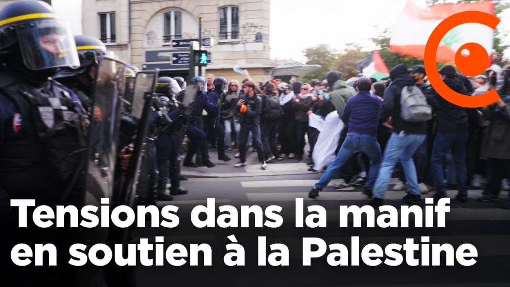 Tensions dans la manifestation en soutien à la Palestine et aux Flottilles pour Gaza