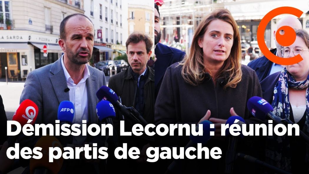 Réunion des partis de gauche : point presse en sortie et réactions à la démission de Lecornu