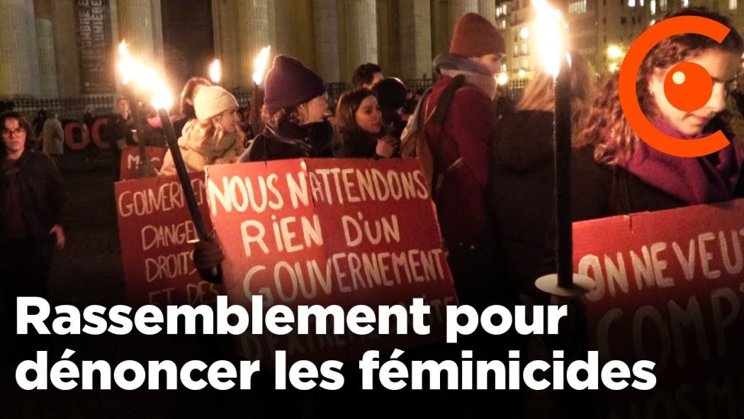 Rassemblement pour dénoncer les féminicides en France