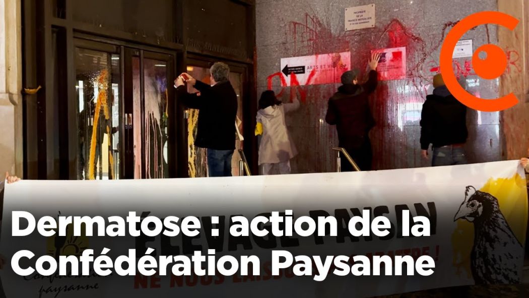 Dermatose : le bâtiment de la DGAL ciblé  par la Confédération Paysanne