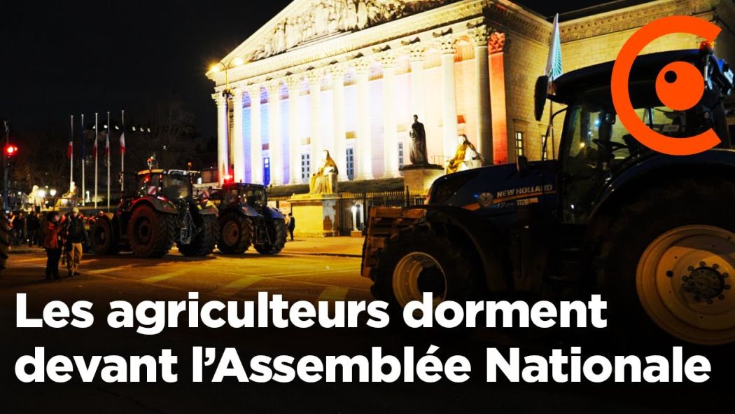 Farmers are going to sleep in front of the National Assembly in Paris.