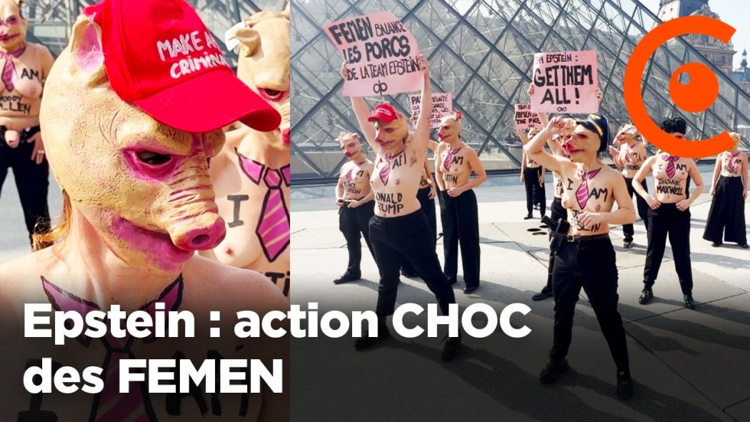 Epstein : action CHOC des FEMEN à Paris 