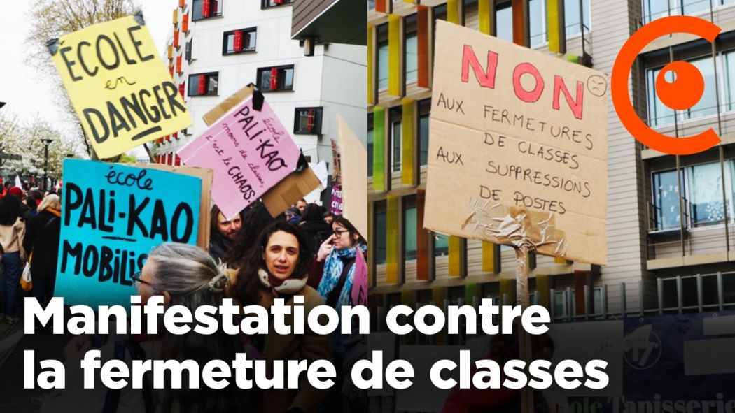Manifestation contre la fermeture de classes