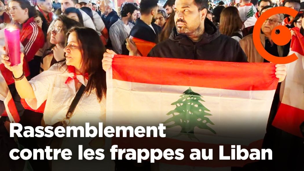 Rassemblement de Libanais contre les frappes israéliennes au Liban